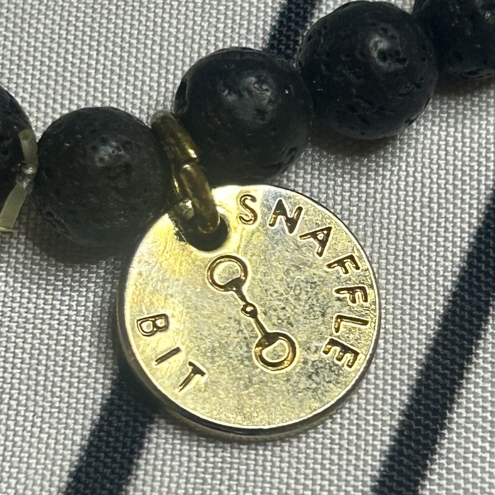 Snaffle Bit Lava Rock Bracelet - image 5